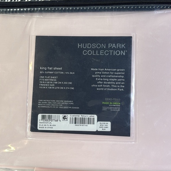 Hudson Park Supima Cotton Silk Flat Sheet, King - Exclusive - Picture 2 of 2